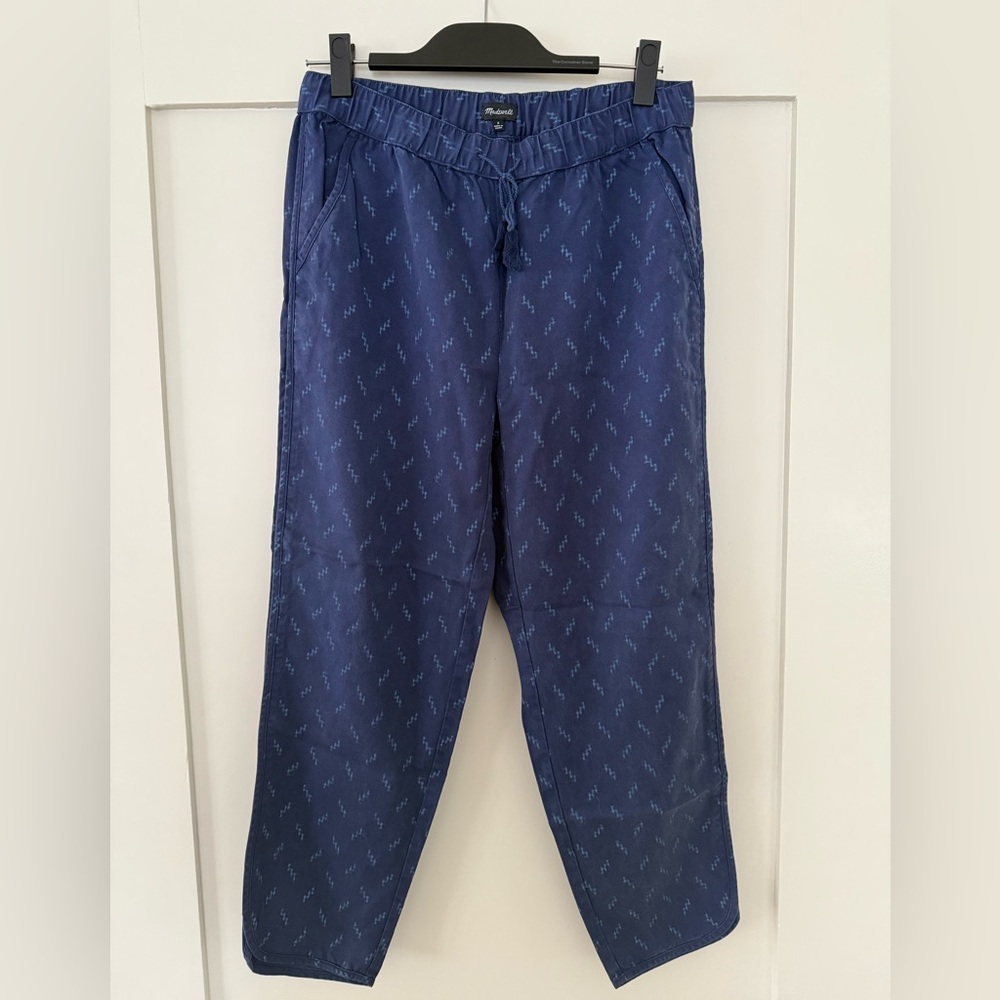 Madewell Blue Patterned Dress Casual Pants
